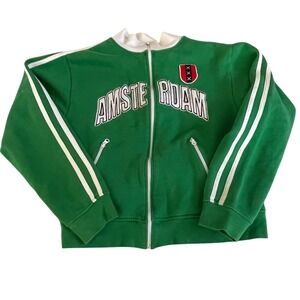 Fanatic Virus Amsterdam Track Jacket Green White Stripes Full Zip Size M